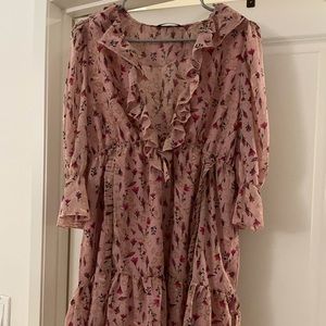 floral mauve dress